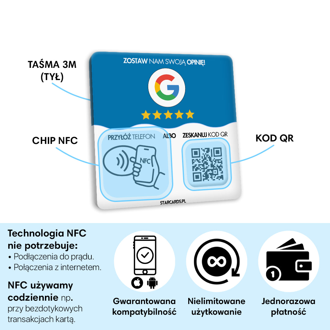 Karta NFC Starcards - Opinie Google