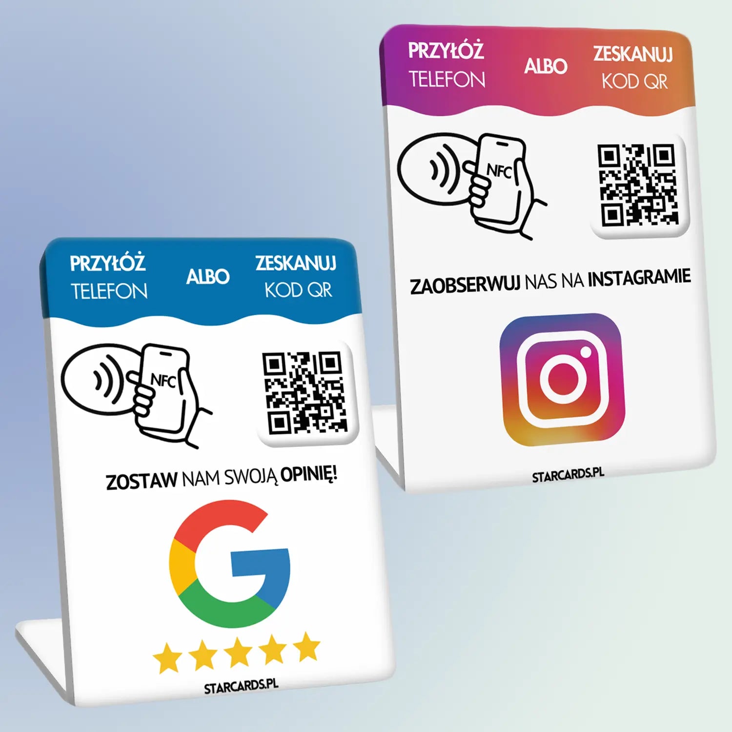 Stand-NFC-Starcards-Google-i-Instagram